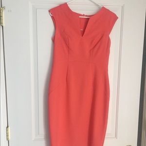 Coral/orange bodycon style dress